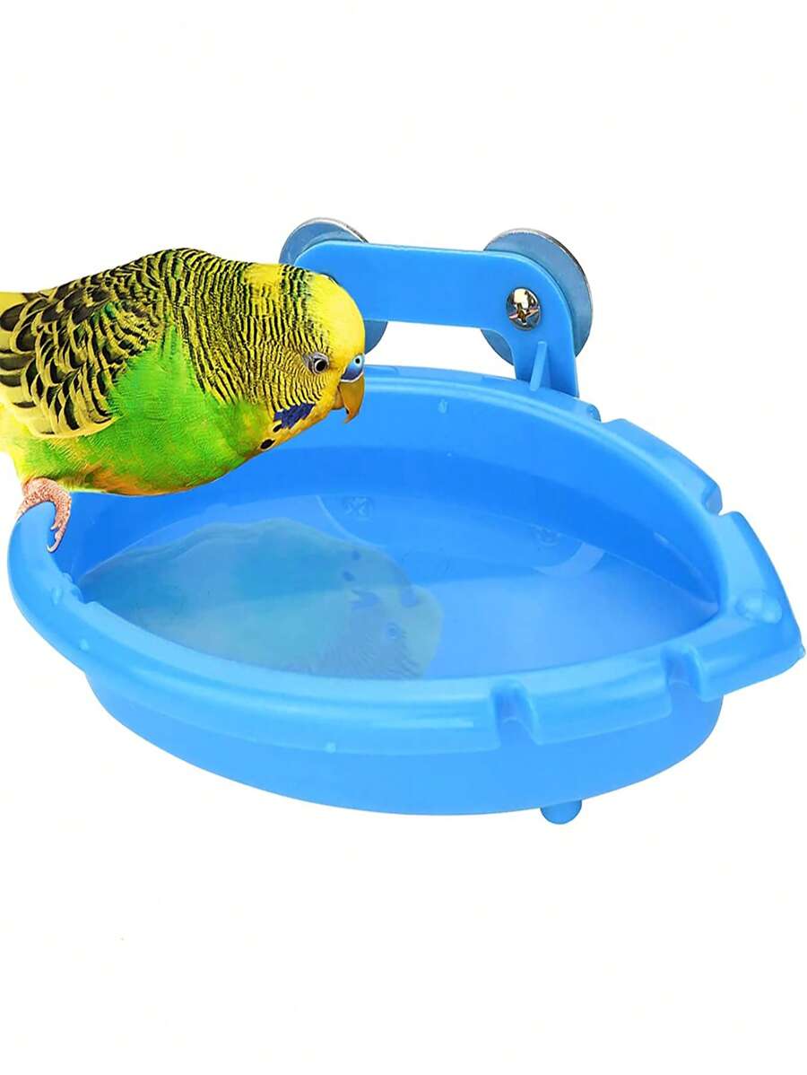 1pc Plastic Bird Bath Tub - Blue - View 1