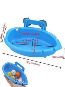 1pc Plastic Bird Bath Tub - Blue - View 2