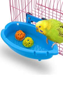 1pc Plastic Bird Bath Tub - Blue - View 6