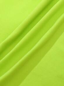 SHEIN EZwear Plus Solid Crop Tank Top - Lime Green - View 5