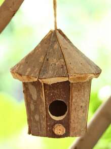 1pc Wooden Bird House - Multicolor - View 2