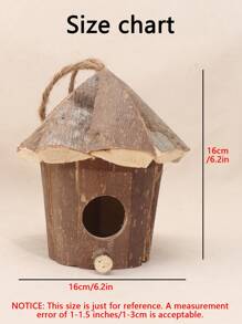 1pc Wooden Bird House - Multicolor - View 8