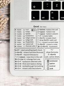 1 hoja Etiqueta engomada protectora del ordenador portátil atajo clave - Multicolor - Ver 1