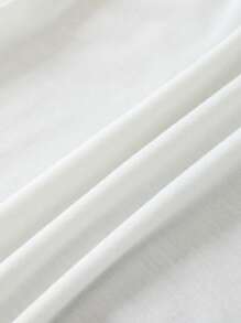 SHEIN LUNE 骷髏和蝴蝶圖案T恤 - 白色 - 查看 3