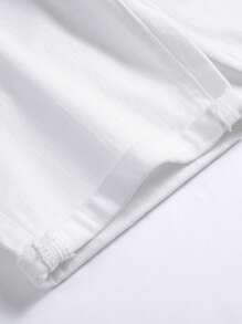 Shorts vaqueros desgastados y deshilachados para hombres - Blanco - Ver 5