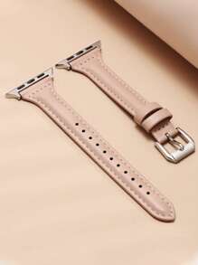 Dây đeo đồng hồ PU tương thích với Apple Watch - Hồng - Xem 1