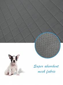 1pc Dog Pee Pad Pet Reusable Washable Diaper Mat 4 Layers Absorbent Leak Proof Training Pad Dog Urine Pad Mat - Dark Grey - View 7