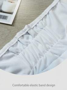 1pc Washable Pet Diaper Female Reusable Princess Dress Style Dog Diaper - Blue and White - View 10