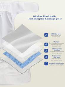 1pc Washable Pet Diaper Female Reusable Princess Dress Style Dog Diaper - Blue and White - View 11