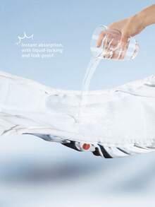 1pc Washable Pet Diaper Female Reusable Princess Dress Style Dog Diaper - Blue and White - View 12