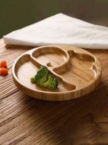 3pcs Elephant Shaped Bamboo Dinnerware Set With Fork And Spoon - White - View 6