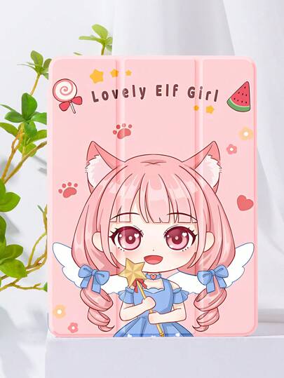 卡通人物圖案矽膠防摔保護套適用於iPad