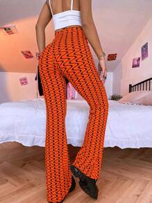 SHEIN Unity 優雅V型印花女士長褲