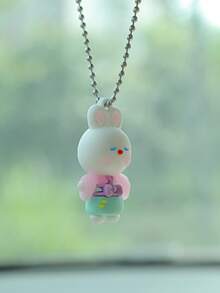 1 Pieza Colgante De Automóvil Con Pequeño Conejo Vestido De Vestido Rosa - Multicolor - Ver 5