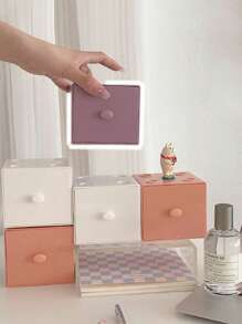 1 Hộp Đựng Văn Phòng Phẩm Đa Năng, Giá Để Bàn Màu Trơn Hiện Đại Cho Gia Đình, Văn Phòng - trắng - Xem 6