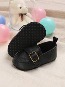 1pair Soft Bottom Baby Shoes For Boys Aged 0-1 - Black - View 2