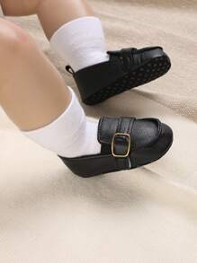 1pair Soft Bottom Baby Shoes For Boys Aged 0-1 - Black - View 5