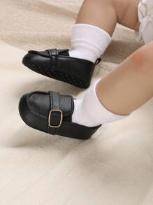 1pair Soft Bottom Baby Shoes For Boys Aged 0-1 - Black - View 6