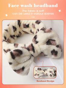 4pcs Makeup Puff & 4pcs Makeup Sponge & 2pcs Leopard Print Facial Cleansing Hair Band - Multicolor - View 3
