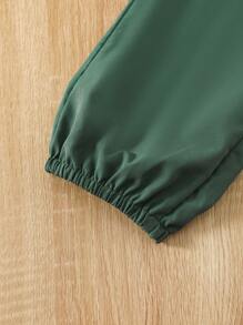 SHEIN 女孩字母圖案T恤&翻蓋口袋長褲 - 彩色 - 查看 6