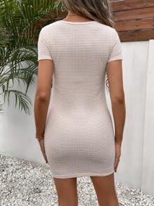 SHEIN Maternity Waffle Knit Bodycon Dress