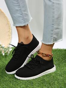 女士休閒運動鞋 - 黑色 - 查看 5