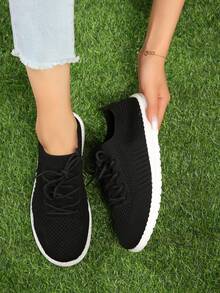女士休閒運動鞋 - 黑色 - 查看 7
