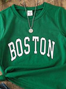 SHEIN Niñas Camiseta con estampado de letra