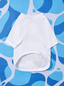 Sainen.image 1入組外星人印花寵物T恤衫適用於貓和狗狗適合夏天 - 彩色 - 查看 4