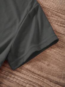 INAWLY 錄音帶和字母圖案T恤 - 深灰色 - 查看 3