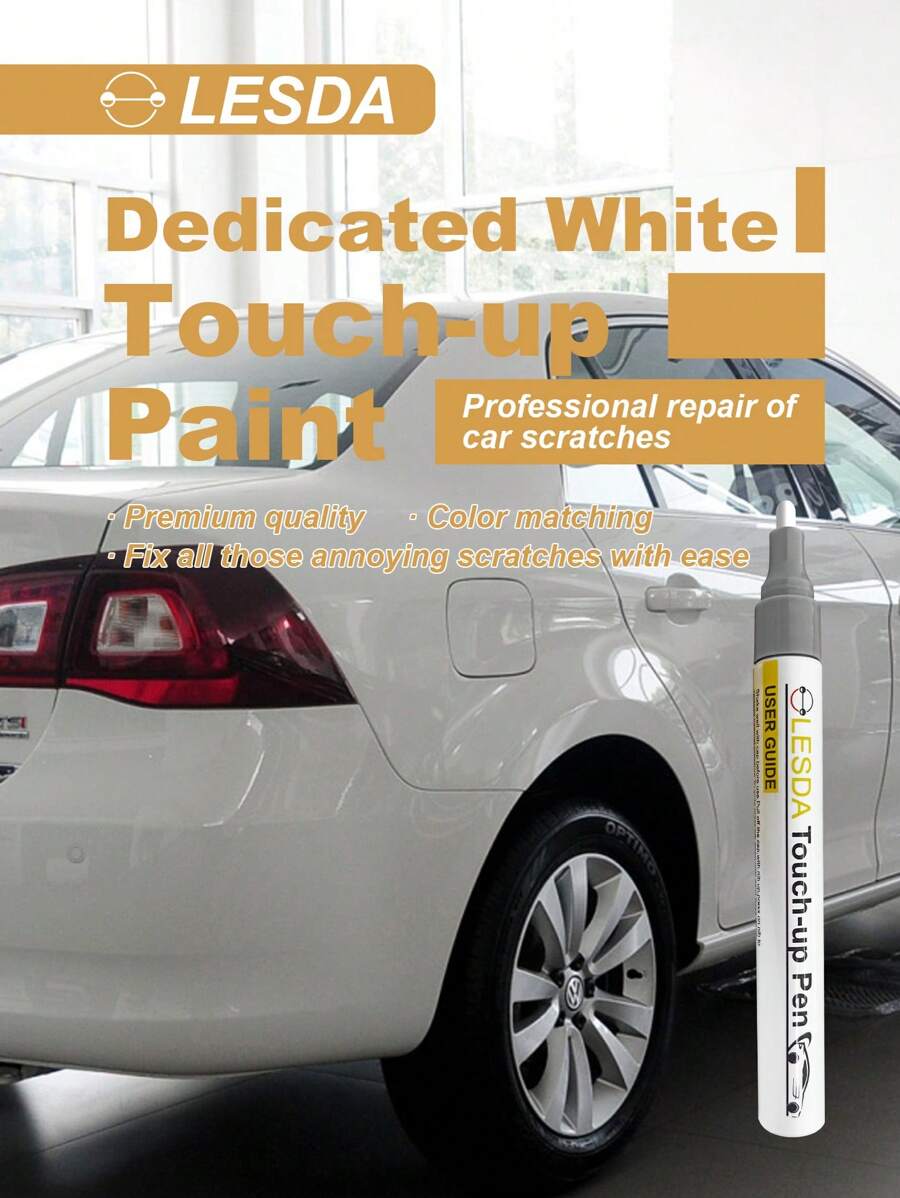 Car Dedicated White Touch-Up Paint Compatible With Volkswagen - White - View 1