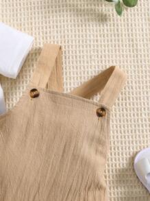 男嬰素色T恤和雙口袋背帶連體短褲 - 彩色 - 查看 5