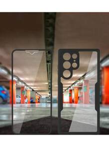 Minimalist Anti-Fall Phone Case Compatible With IPhone 11,Galaxy A52,Xiaomi Redmi Note 11 - Black - View 9