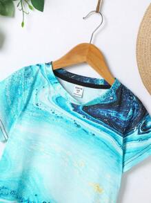 Tops con gái lớn Đá hoa Giải trí - Màu xanh lam - Xem 5