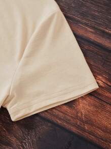 INAWLY Chơi bài In Tee KHÔNG SẼ XUỐNG ĐẾN KHI MẶT TRỜI LÊN - Màu be - Xem 4