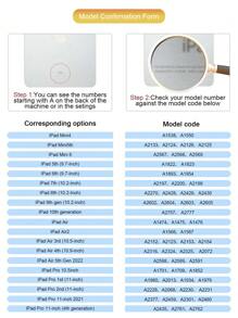 1入海底畫皮革外殼,帶有睡眠功能,適用於ipad 5 6 7 8 9 10 Mini 4 5 6 Air 2 3 4 5 Ipad Pro - 彩色 - 查看 6