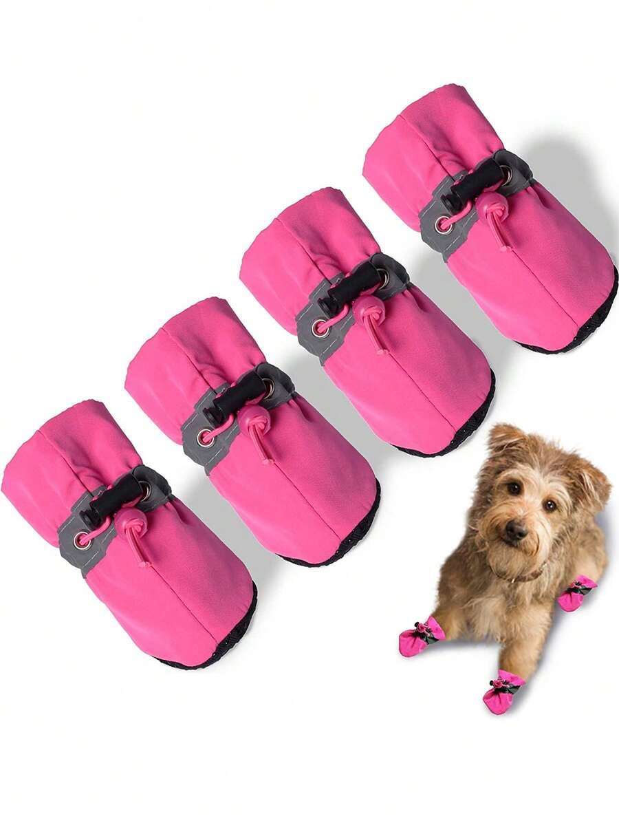 1入組素色寵物鞋子適用於狗狗和貓適用於戶外