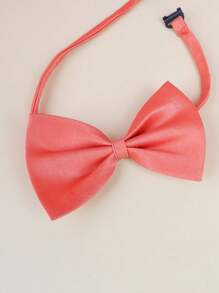 1 pieza unicolor Corbata de lazo de mascota para perro con gato para Decoración - Naranja - Ver 3