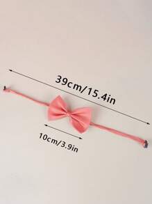 1 pieza unicolor Corbata de lazo de mascota para perro con gato para Decoración - Naranja - Ver 4