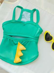 1pc Cartoon Design Pet Bikini Set For Dog And Cat For Summer Halloween Halloween Costumes - Green - View 2