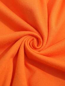 SHEIN Essnce Camiseta con mariposa con con estampado floral - Naranja - Ver 4