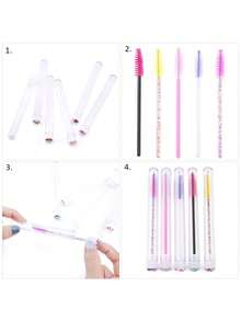 HMQ beauty Ống nối mi di động, Dụng cụ nối mi bằng nhựa 20 cái cho gia đình - Gỗ đỏ - Xem 5