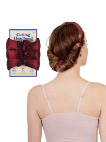 3 Piezas/set Juego De Rizadores Para Cabello Sin Calor Diseñados Para Dormir - Burdeos - Ver 2