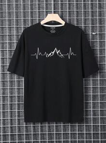 Áo thun nam Đồ họa Giải trí - màu đen - Xem 1