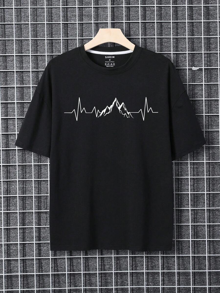 Áo thun nam Đồ họa Giải trí - màu đen - Xem 1