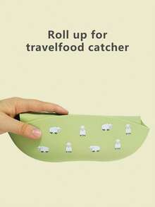 Baby Sheep Pattern Silicone Waterproof Bib - Mint Green - View 6