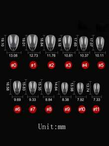 120入組極短杏仁型壓克力沙龍全套沉浸式凝膠指甲貼片，指甲貼片，美甲工具 - 米色 - 查看 4