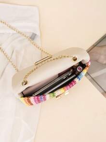 Túi đeo vai dây xích Dệt Đầy màu sắc Túi Vuông Của phụ nữ Cái túi Với Dung lượng lớn Đối với Giải trí , bờ biển , Mùa xuân/Mùa hè - Nhiều màu - Xem 5