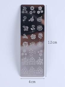 FULL BEAUTY Rose Flower Summer Retro Nail Stamping Template Nail Stencil Nail Stamp Decoration Plate DIY Tool,Nail Supplies,Nail Tools,Nail Art Tools,Back To School,Nails,Nail Tools For Press On Nails