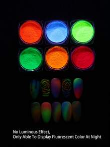 FULL BEAUTY 13 盒彩色闪光荧光霓虹指甲粉亮粉 - 彩色 - 查看 4